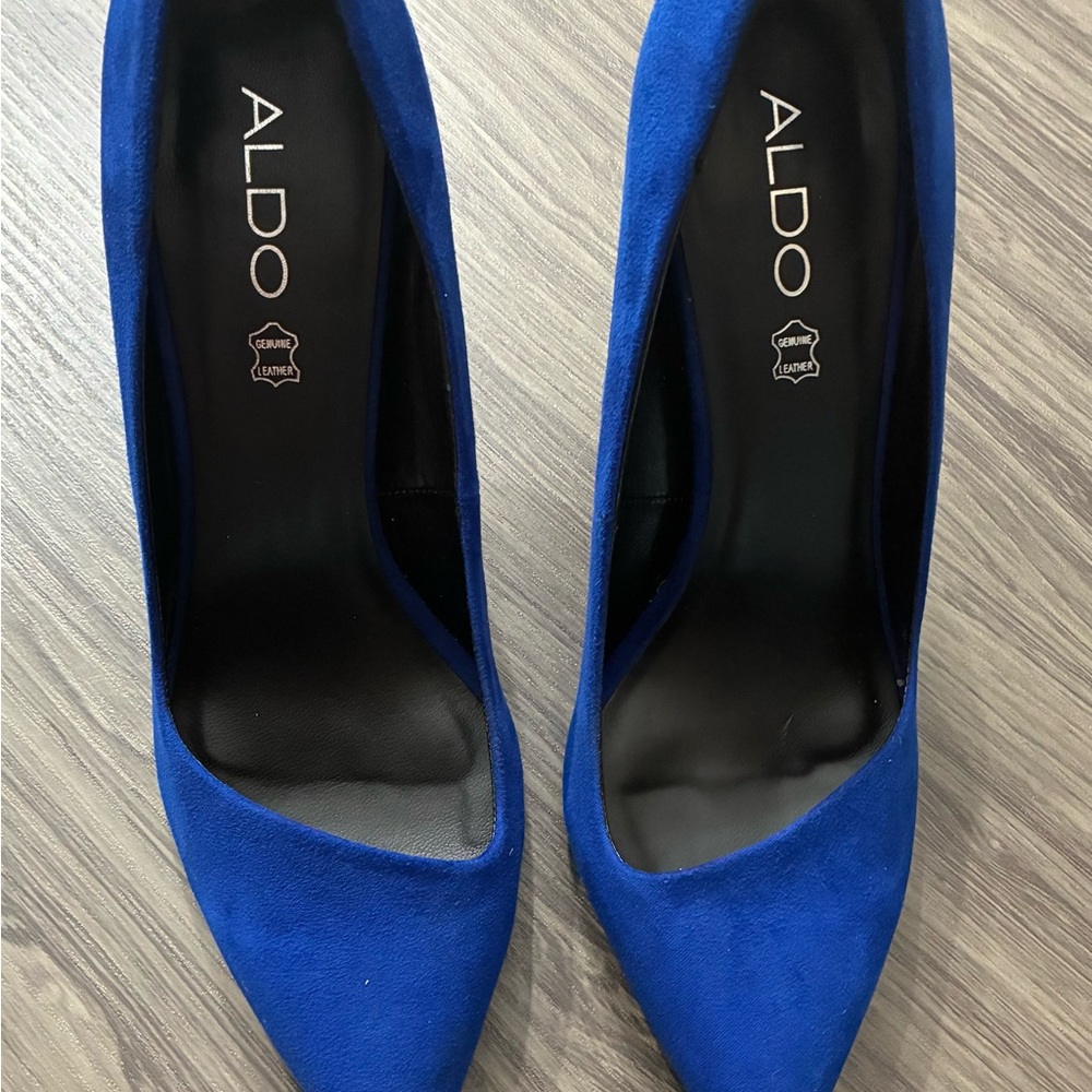 Aldo Royal Blue Suede Heels